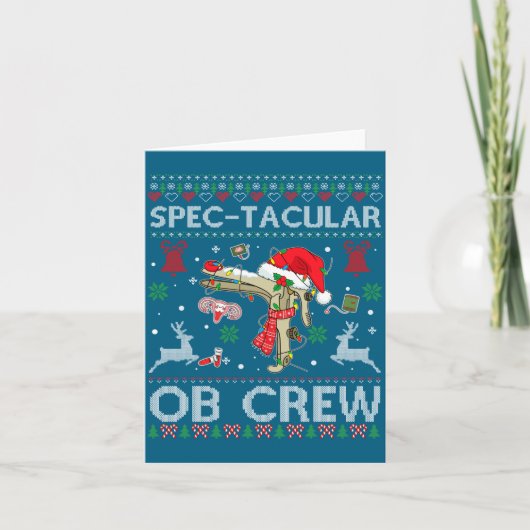 Spectacular Ob Crew Speculum Ugly Xmas Sweater Obg Karte (Vorderseite)