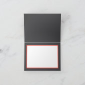 Spectacular Orange Dahlia Gray Elegant Thank You Karte (Innenseite)