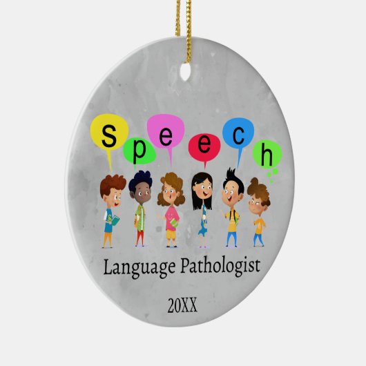Spectacular Speech Language Pathologe Kids Keramik Ornament (Rechts)