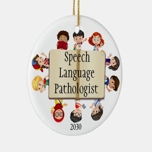 Spectacular Speech Language Pathologe Kids Keramik Ornament (Rechts)