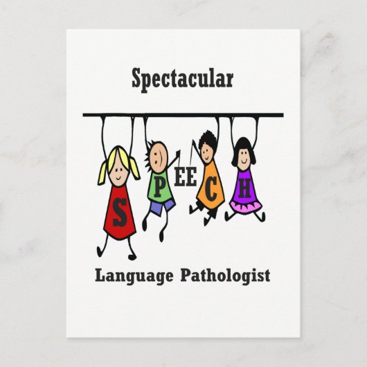 Spectacular Speech Language Pathologe Kids Postkarte (Vorderseite)