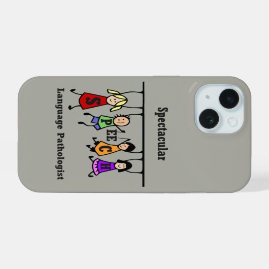 Spectacular Speech Language Pathologist Children iPhone 15 Hülle (Rückseite (Horizontal))