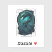 Spectral Coil Cyberpunk Serpent Dark Art Aufkleber (Blatt)