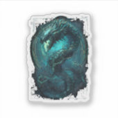 Spectral Coil Cyberpunk Serpent Dark Art Aufkleber (Vorderseite)