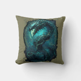 Spectral Coil Cyberpunk Serpent Dark Art Kissen