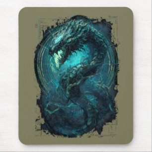 Spectral-Spule Cyberpunk-Schlange Dunkle Kunst Mousepad