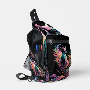 Spectraler holografischer Kater: Ein Prisma der El Crossbody Bag
