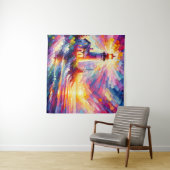 Spectrum Beacon: Ein kaleidoskopisches Leuchtturm  Wandteppich (Beispiel (Horizontal))