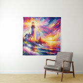 Spectrum Beacon: Ein kaleidoskopisches Leuchtturm  Wandteppich (Beispiel)