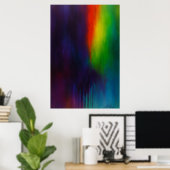 Spectrum Cascade - Abstrakte Tropfenmalerei Poster (Heimbüro)