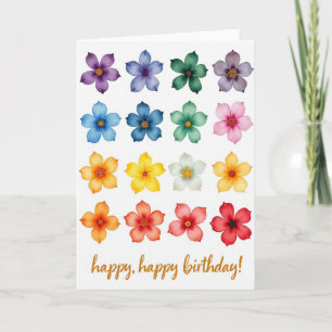 Spectrum Floral Geburtstagskarte Karte