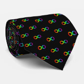 Spectrum Harmony Autismus Unendlichkeit Symbol Krawatte (Gerollt)