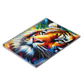 Spectrum Hunter – Lebendiges Tiger-Porträt Notizblock (Linke Seite)