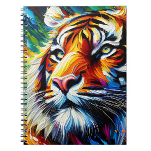 Spectrum Hunter – Lebendiges Tiger-Porträt Notizblock