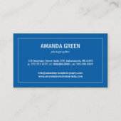 Spectrum Monogram Business Card (blau) Visitenkarte (Rückseite)