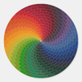 Spectrum wheel made of bricks runder aufkleber (Vorderseite)