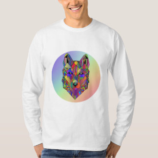 Spectrum Wolf Abstract design t-shirt