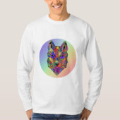 Spectrum Wolf Abstrakte Design T-Shirt (Vorderseite)