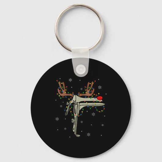 Speculum Reindeer Xmas Light Medical Ob Gyn Nurse Schlüsselanhänger (Vorderseite)