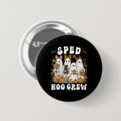 Sped Boo Crew Special Ed Teacher Team Preppy Hallo Button (Vorne & Hinten)