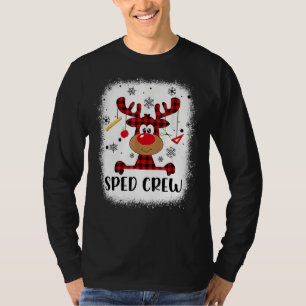 Sped Crew Buffalo Kariert Rentier Weihnachtsmann H T-Shirt