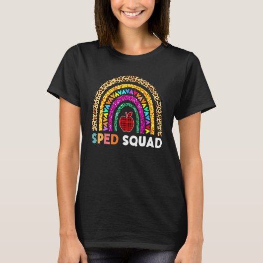 Sped Crew Rainbow Special Education Teacher Back T T-Shirt (Vorderseite)