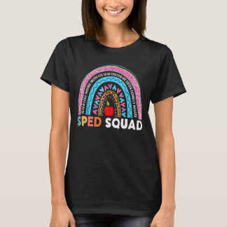 Sped Crew Rainbow Special Education Teacher Back T T-Shirt