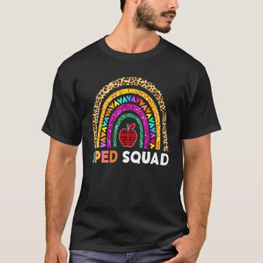 Sped Crew Rainbow Special Education Teacher Back T T-Shirt (Vorderseite)