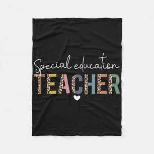 Sped Ed Special Bildung Lehrerin Sped Leopard Boh Fleecedecke