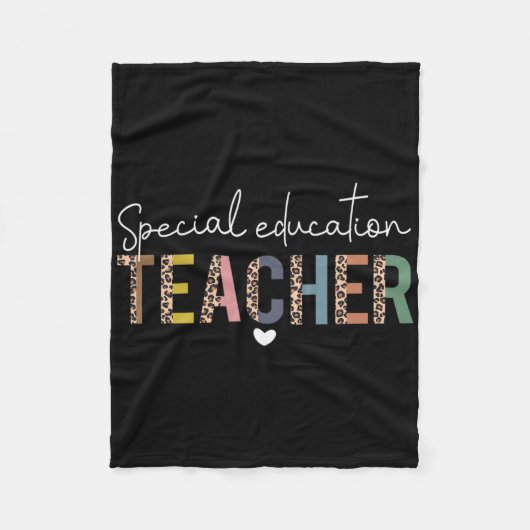 Sped Ed Special Bildung Lehrerin Sped Leopard Boh Fleecedecke (Vorderseite)