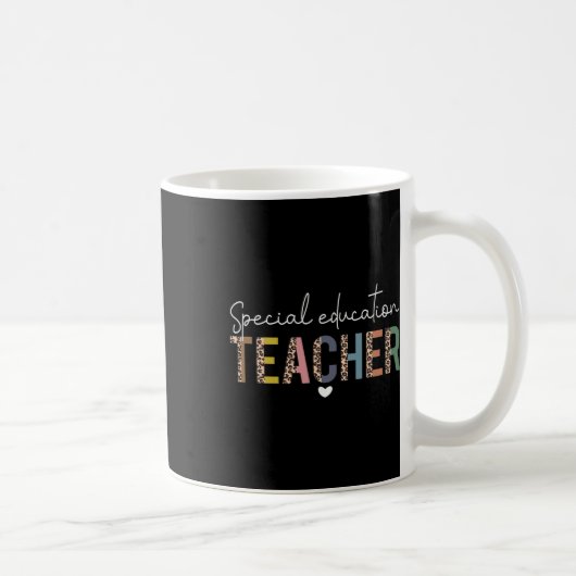 Sped Ed Special Bildung Lehrerin Sped Leopard Boh Kaffeetasse (Rechts)