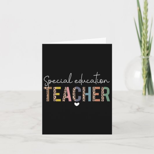 Sped Ed Special Bildung Lehrerin Sped Leopard Boh Karte (Vorderseite)