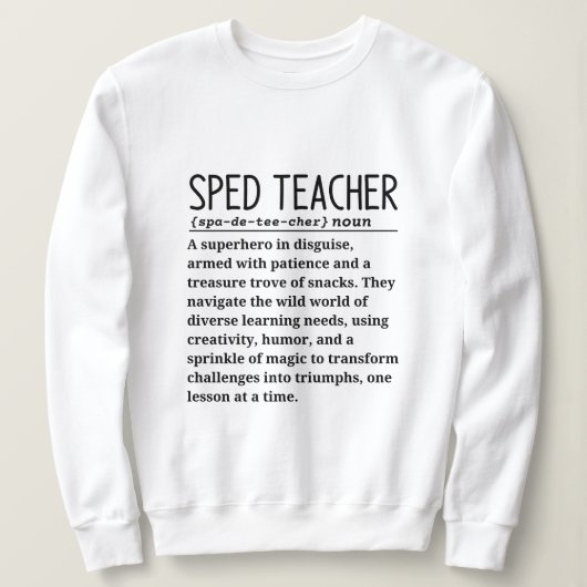 Sped-Lehrer Sweatshirt (Design vorne)