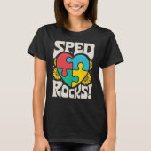 SPED Rocks Special Education Teacher Speducator Wo T-Shirt (Vorderseite)
