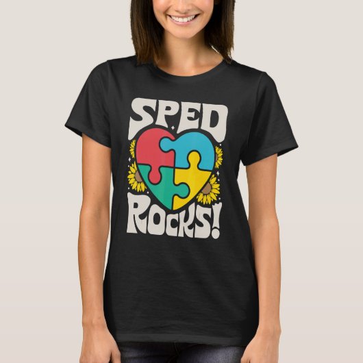 SPED Rocks Special Education Teacher Speducator Wo T-Shirt (Vorderseite)