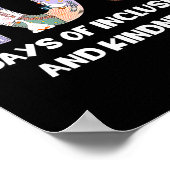 SPED Silly Autism 100 Days School Teacher Goose In Poster (Ecke)