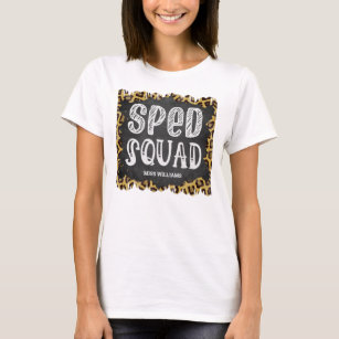 SPED Squad Chalkboard Leopard T - Shirt