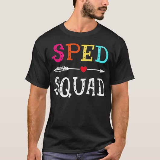 Sped Squad Niedlicher farbiger Lehrer Zurück zu lu T-Shirt (Vorderseite)