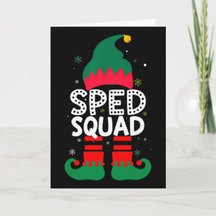 Sped Squad Sonderpädagogik für Santa Familie Chri Karte