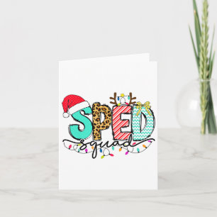 Sped Squad Special Bildung Lehrer Autismus Christu Karte