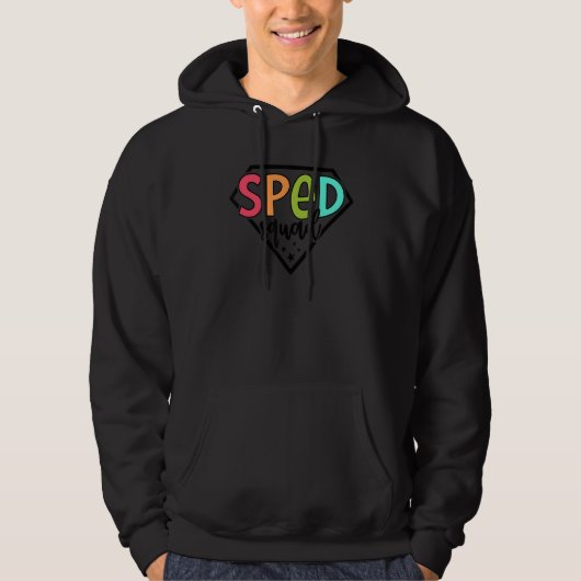Sped Squad Teacher Special Bildung zurück zur Schu Hoodie (Vorderseite)