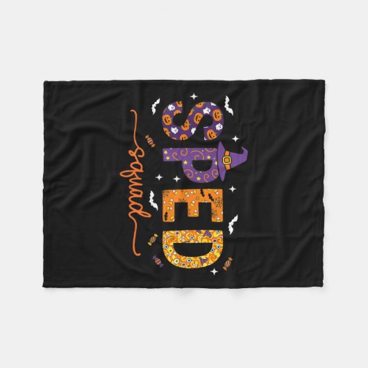 Sped Squad Team Special Education Teacher Hallowee Fleecedecke (Vorderseite (Horizontal))