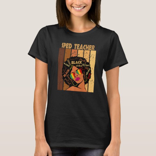 Sped Teacher Afro American Black History m T-Shirt (Vorderseite)