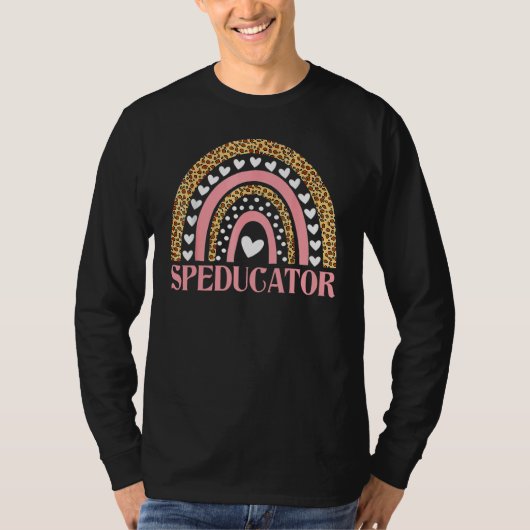 SPED teacher speducator heart speducator rainbow 1 T-Shirt (Vorderseite)