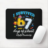 Sped Teacherlife I Survived 67 Days Of School Funn Mousepad (Mit Mouse)