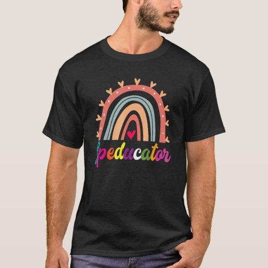 Speducator Boho Rainbow Special Needs Teacher SPED T-Shirt (Vorderseite)