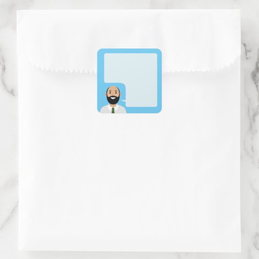 Speech Avatar Square Sticker (Tasche)