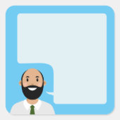 Speech Avatar Square Sticker (Vorderseite)