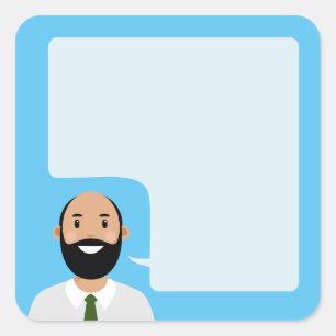 Speech Avatar Square Sticker