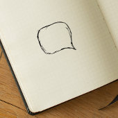 Speech Balloon Journal Gummistempel